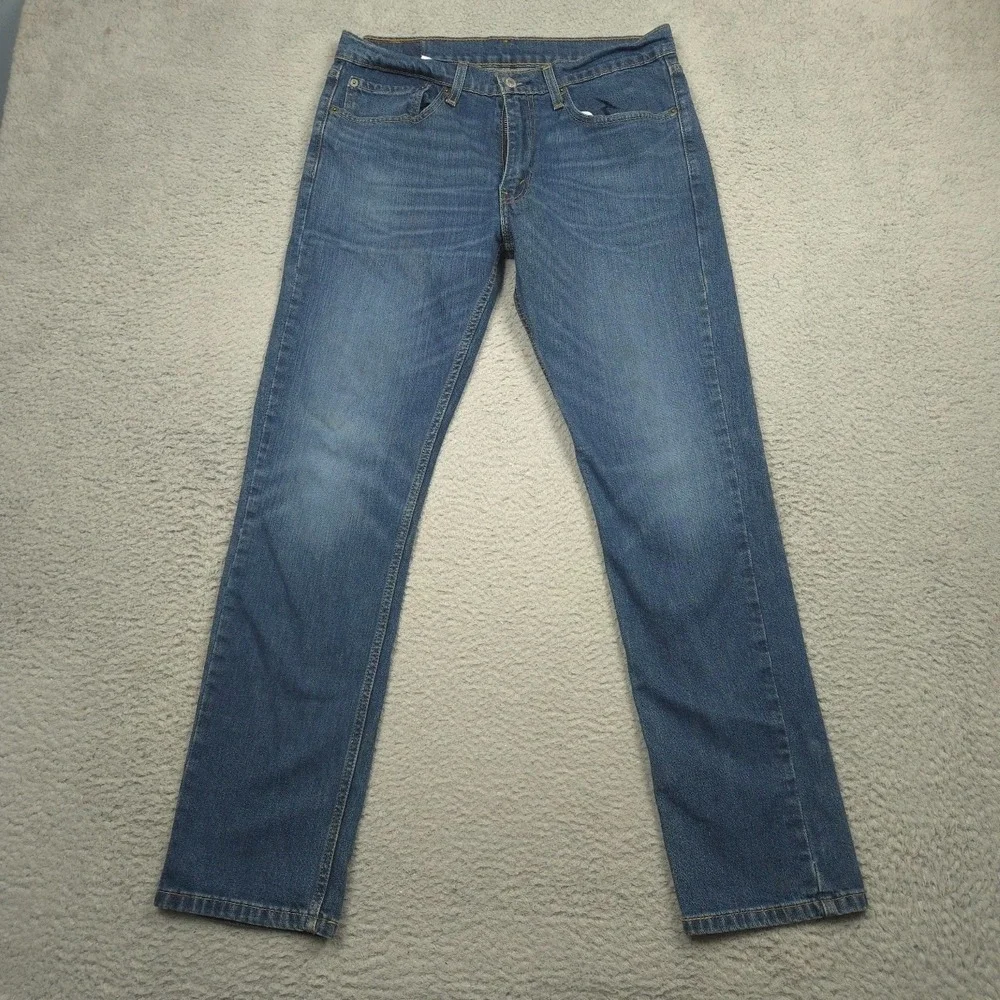 Levi's 511 Jeans Mens 34x32 Slim Fit Stretch Denim Medium Wash Blue Pants